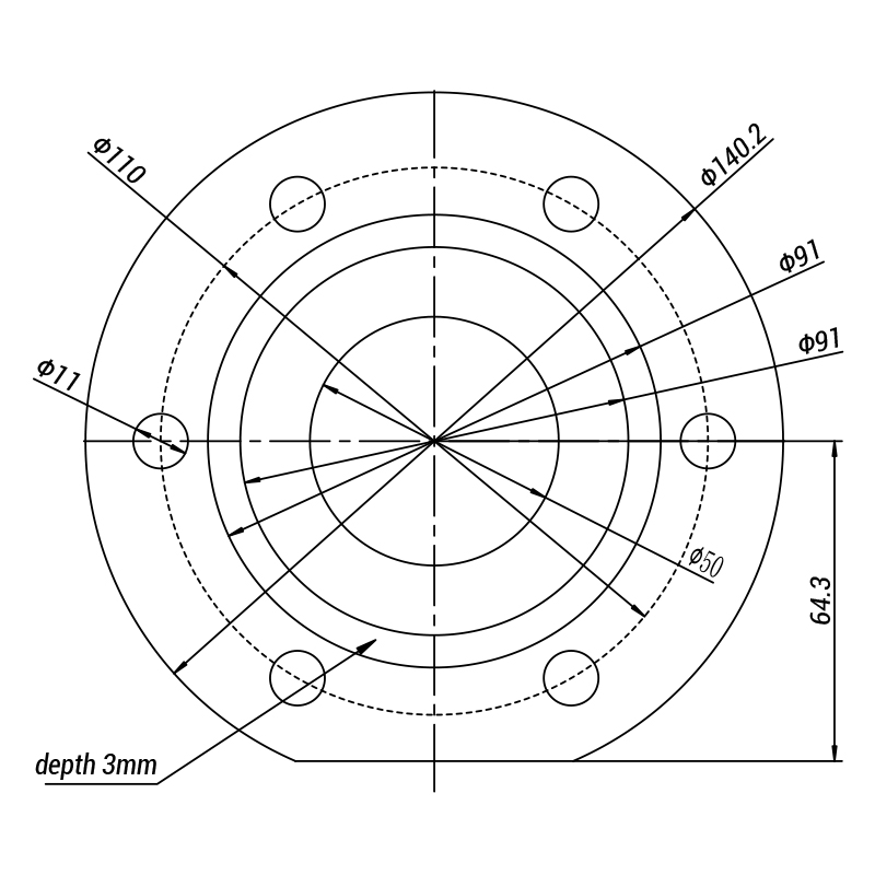 50mm Iron Valves for Buchholz Relay
